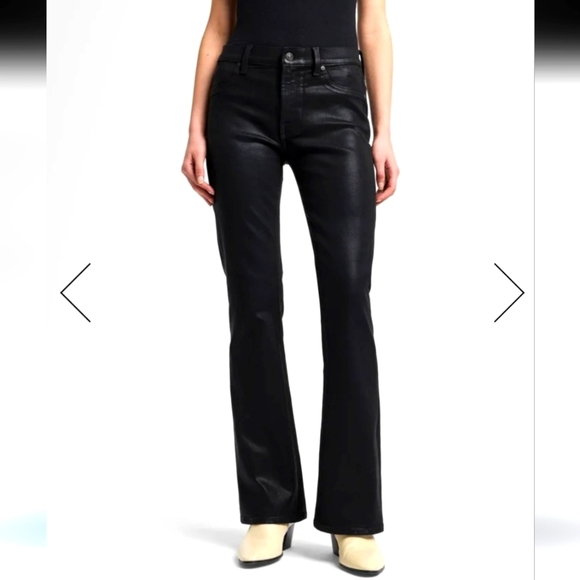 NWT 7 For All Mankind Tailorless Coated Bootcut Jeans sz. 25 High Waist - Picture 1 of 13